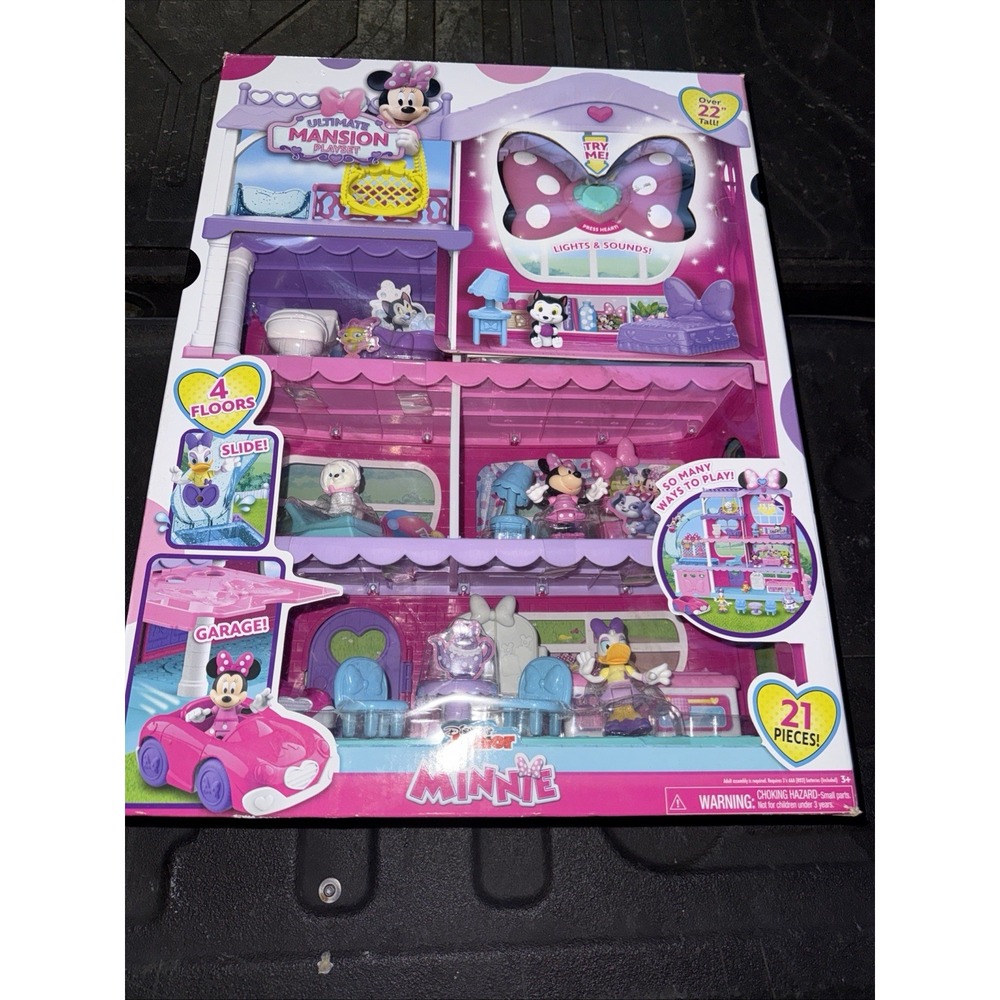 Disney Minnie Ultimate Mansion Play set 21 Pieces- New